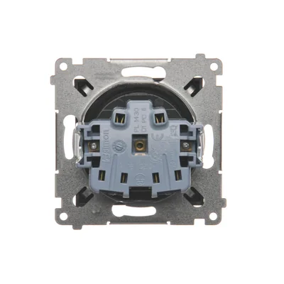 Presa senza messa a terra con shutter (modulo) 16A 250V morsetti a vite antracite (metallizzato)