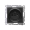 Presa Simon 54 WMDW-0011Sx-049 con messa a terra e otturatori (modulo) 16A, 250V~, connettori rapidi; nera