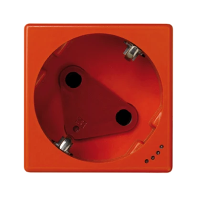 Presa singola K45 DATA SCHUKO con indicazione tensione 16A 250V arancione