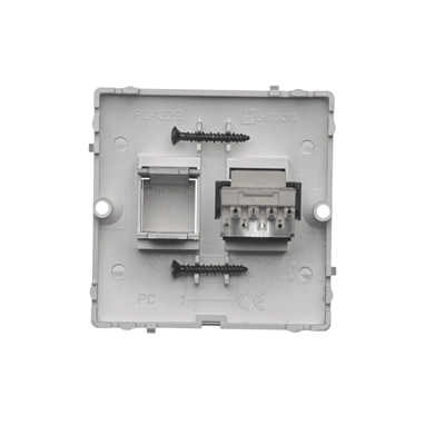 Presa telefonica RJ11 (modulo) satinato (metallico)
