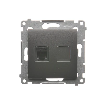 Presa telefonica RJ12 singola (modulo) antracite (metallizzato)