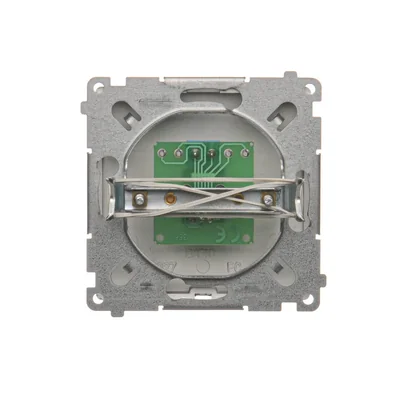 Presa telefonica singola universale RJ11 (modulo), inox metallico