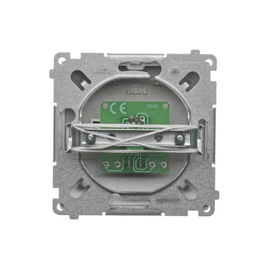 Presa telefonica singola universale RJ11 (modulo) satinato (metallizzato)