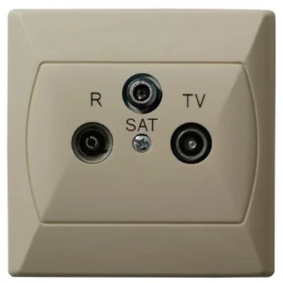 Presa terminale AKCENT RTV-SAT - beige