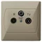 Presa terminale AKCENT RTV-SAT - beige