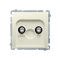 Presa TV-DATA, due porte di uscita tipo "F" (modulo), beige