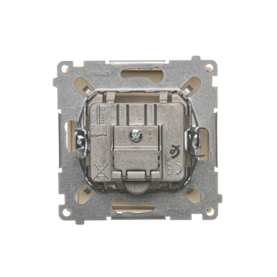 Presa TV-DATA, due porte di uscita tipo "F" (modulo), beige