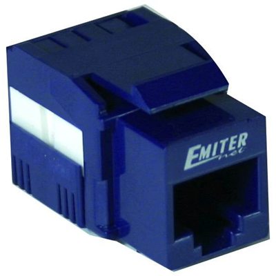 Presa UTP RJ45 cat.5e keystone blu