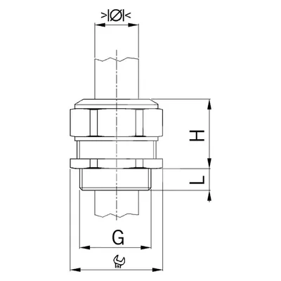 Pressacavo Progress GFK Multi in poliammide M32x1.5 3 x fi7.0-9.0mm lunghezza filettatura 15mm