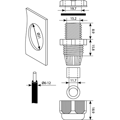 Presse-étoupe Pg-13.5