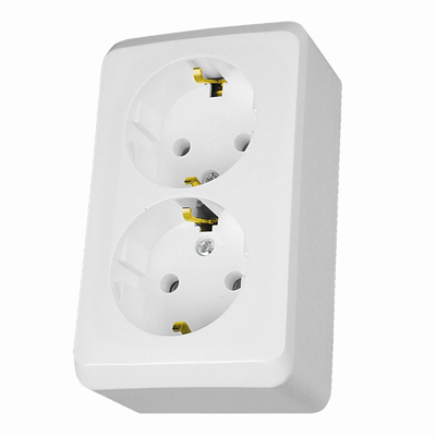 Prima SCHUKO double socket white