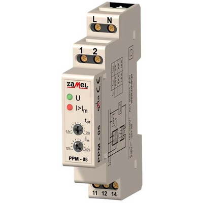 Priority relay 230V AC 1.6-16A type: PPM-05/16