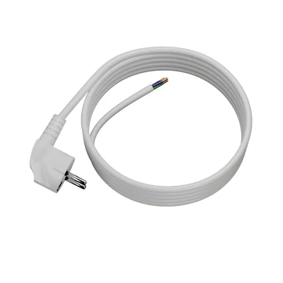 Připojovací kabel s úhlovou zástrčkou UniSCHUKO; 3x1,5; OMY żo; 3 m; bílý