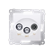 Prise antenne satellite double SAT-SAT-RTV (module) blanc