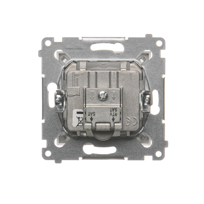 Prise antenne satellite double SAT-SAT-RTV (module) blanc