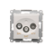 Prise antenne satellite double SAT-SAT-RTV (module) blanc