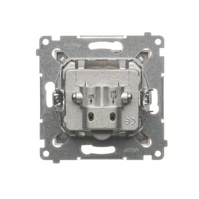 Prise antenne satellite double SAT-SAT-RTV (module) bronze métallisé mat