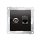 Prise antenne SIMON 54 type "F" + RJ45 catégorie 6 (module) anthracite
