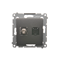 Prise antenne SIMON 54 type "F" + RJ45 catégorie 6 (module) anthracite
