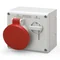 Prise avec interrupteur 3P+N+T 16A IP44 en saillie