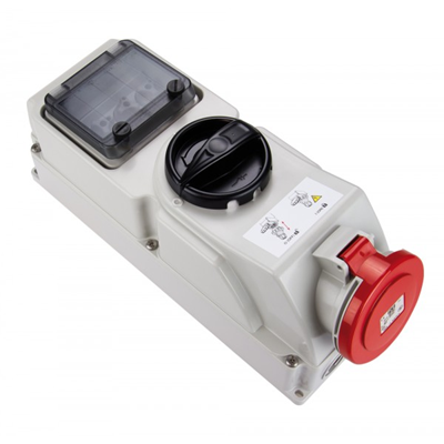 Prise avec interrupteur fixe 400V 16A 5P IP44