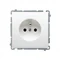 Prise avec mise à la terre (module) 16A 250V blanc