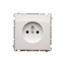 Prise avec mise à la terre (module) 16A 250V blanc