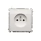 Prise avec mise à la terre (module) 16A 250V blanc