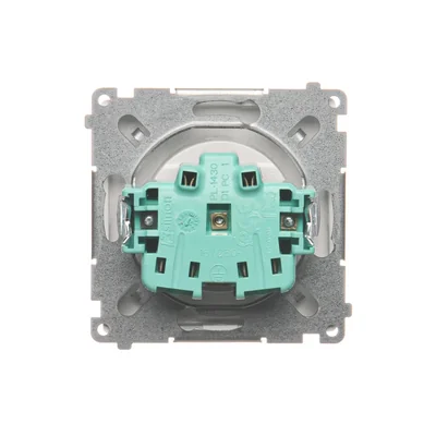 Prise avec mise à la terre (module) 16A 250V blanc