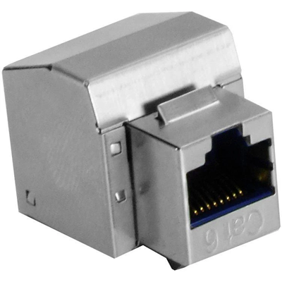 Prise bleue trapézoïdale STP RJ45 cat.6