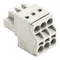 Prise CAGE CLAMP® à 2 conducteurs à insertion rapide, protection complète contre les mauvais branchements, gris clair 721-2103/026-000
