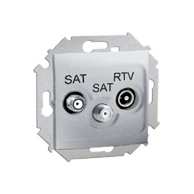 Prise d'antenne finale SAT-SAT-RTV (module) aluminium (métallique)