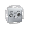 Prise d'antenne finale SAT-SAT-RTV (module) aluminium (métallique)