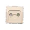 Prise d'antenne R-TV traversante (module) atténuation 10dB beige