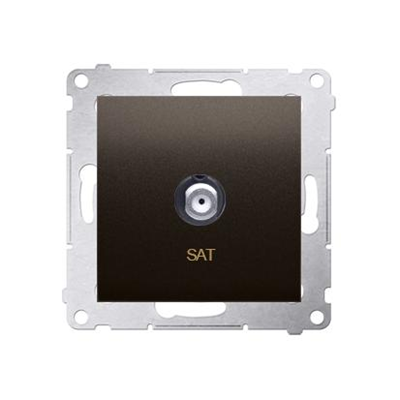 Prise d'antenne SAT simple (module) bronze mat métallisé