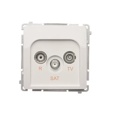 Prise d'antenne SIMON BASIC RD/TV/SAT pass-through blanc