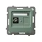 Prise d'antenne simple AS type F, vert mat