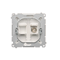 Prise d'antenne simple de type F, blanche
