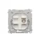 Prise d'antenne simple de type F, blanche