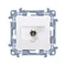 Prise d'antenne simple type "F" (module) blanc