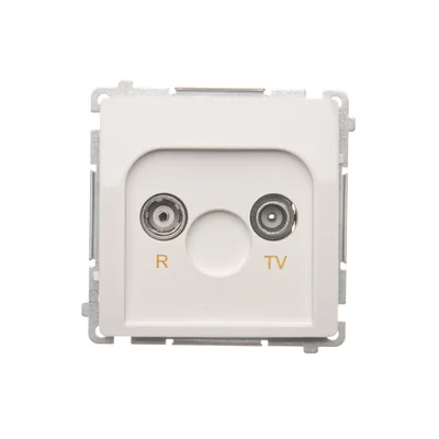 Prise d'antenne Terminal R-TV, séparée (module) blanc