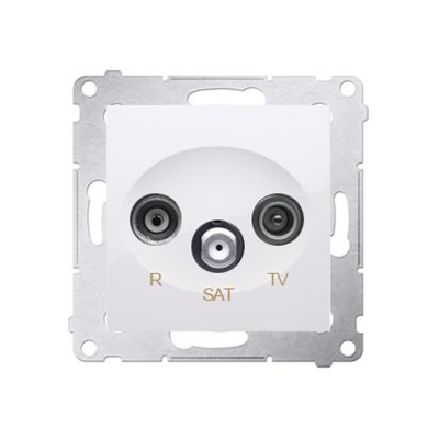 Prise d'antenne terminale/terminale R-TV-SAT (module) blanc