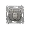 Prise d'antenne traversante R-TV-SAT (module) blanc