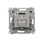 Prise d'antenne traversante R-TV-SAT (module) bronze métallisé mat