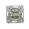 Prise d'antenne TV simple (module) argent (métallique)