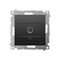 Prise d'antenne TV simple Simon 54 WMDA-01000x-049 (module). Pour installations individuelles ; noir