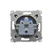 Prise DATA avec clé d'autorisation (module) 16A 250V bornes à vis anthracite (métallique)