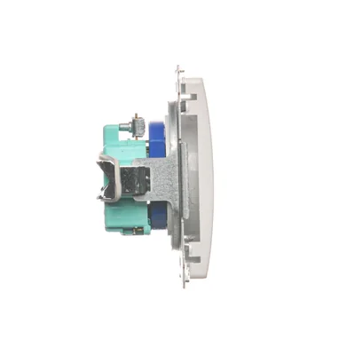 Prise DATA avec mise à la terre et clé d'autorisation (module) 16A 250V blanc