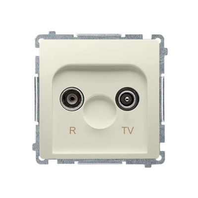 Prise de borne d'antenne R-TV pour prises de passage (module) beige