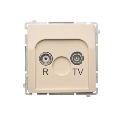 Prise de borne d'antenne R-TV pour prises de passage (module) beige